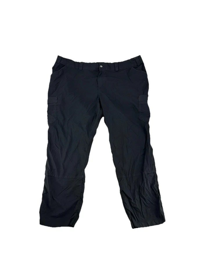 Duluth Trading Women Plus Size 26W Outdoor Black Pants Rolled Tab 30” Inseam B19 - Image 2 of 4