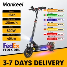 Mankeel Electric Scooter For Adult Foldable 48V800W Dual Disc Brake Up to 30MPH