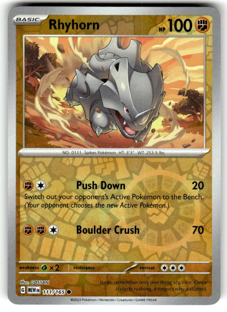 Rhyhorn Pokémon TCG Cards for sale | eBay