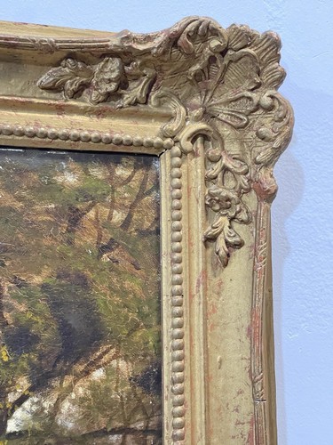 Antikes Gemälde auf Leinwand und gerahmt - Bild 11 von 24