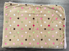 Circo Brown Minky Sherpa Pink Green Polka Dot...