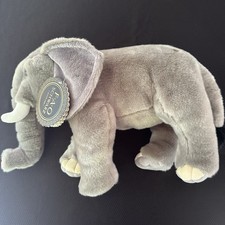 FAO Schwarz Elephant Adopt A Pet Toy Plush 16" Stuffed Animal Gray 2018
