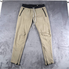 Fear of God Essentials FOG Pants Joggers Sweatpants Ankle Zip Beige M Medium