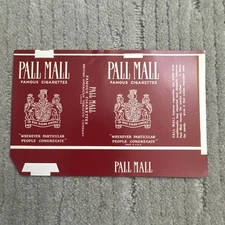 Vintage 1952  PALL MALL Cigarette Label  6.25" x 4" Pre Warning