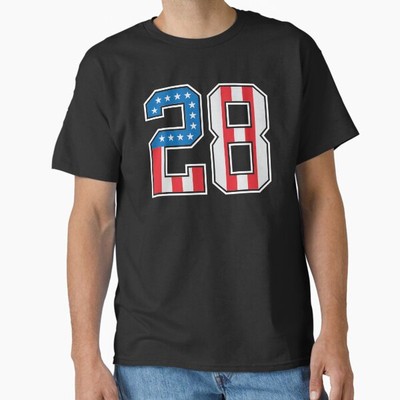 28 American Classy Numbers twenty-eight United S Made in USA/AUS T-Shirt S-2XL
