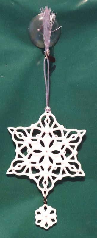 Lenox 2004 Annual Christmas Snowflake Ornament - White Winter Snowflake