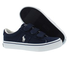 Polo Ralph Lauren Sayer EZ PS Boys Shoes Size 2.5, Color: Navy/Paper White