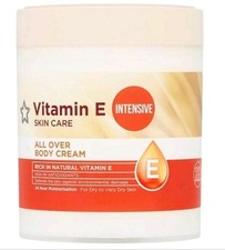 Image of 2 x SUPERDRUG VITAMIN E INTENSIVE SKINCARE ALL OVER BODY CREAM 475ML New 
