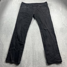 G Star Jeans Mens 36x30 Arc Zip 3D Slim Straight Black Button Fly Skate Grunge