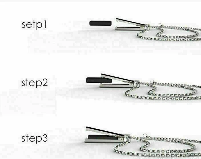 Collar Colgante Soporte Magnético Cadena Único Metal Para Fitbit Flex 2 Flex2 Banda Foto 3 de 3