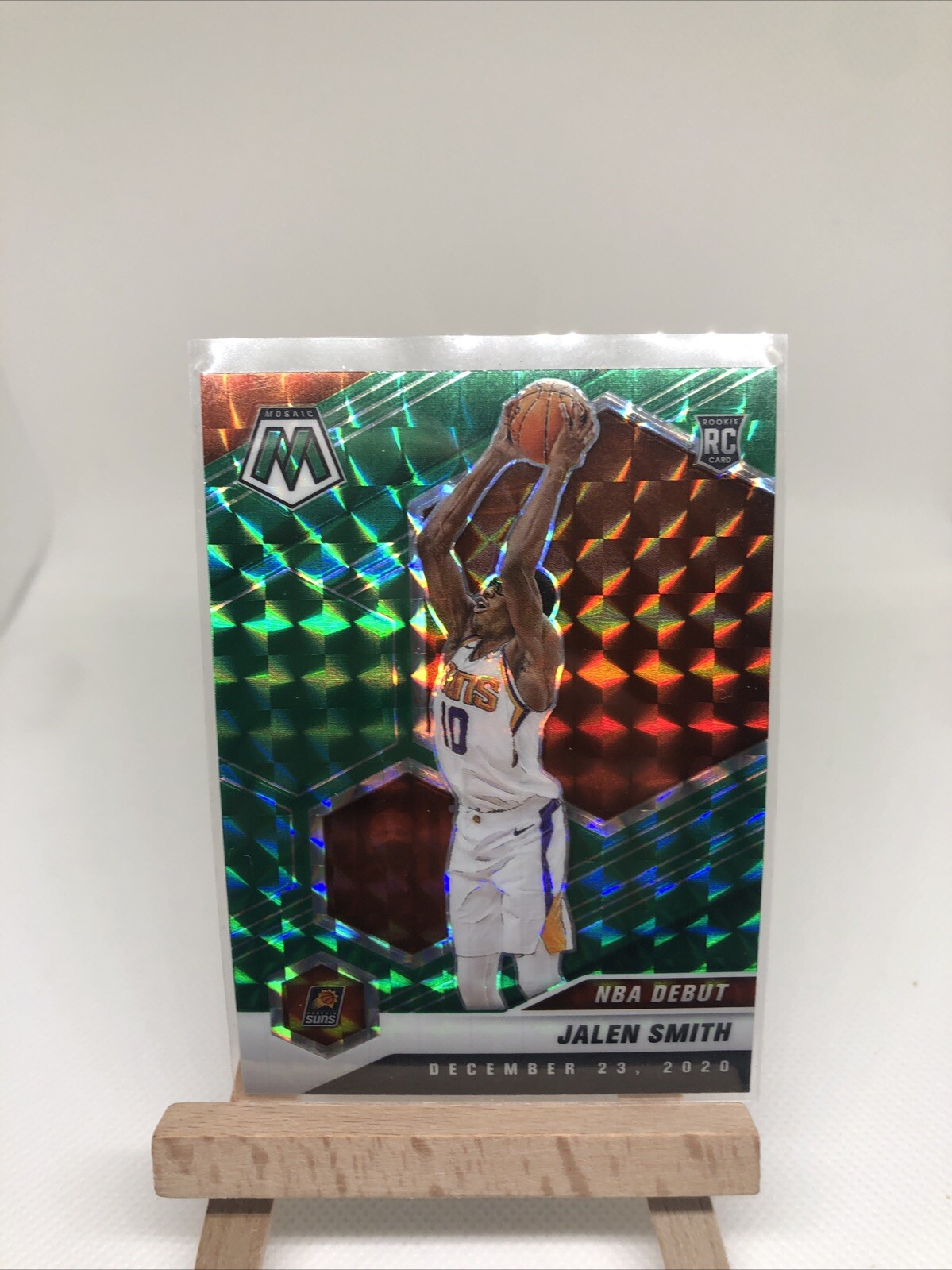 2020-21 Panini Mosaic NBA Debut Green Mosaic Prizm #275 Jalen Smith Rookie RC