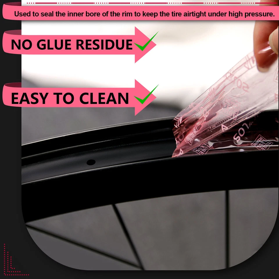 Cinta de llanta sin cámara para bicicleta de grava/carretera/montaña 10M × 17/19/21/23/25/28/30/32/35 mm Foto 3 de 4