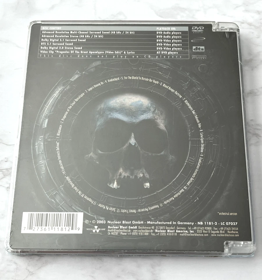 Dimmu Borgir Death Cult Armageddon DVD SEALED! GERMANY IMPORT! 2003 RARE! OOP! - Image 2 of 3