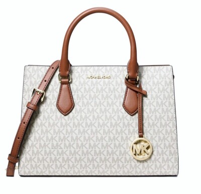 MICHAEL KORS TASCHE BAG SHEILA MD CZ SATCHEL vanilla 35S3G6HS2B