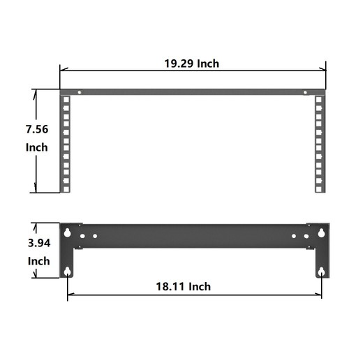 4U 19" Vertical Wall Mount Rack for Networking Equipment - Picture 3 of 7