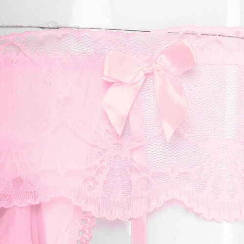 Herren Sissy Höschen Unterwäsche Transparente Spitzen Slips mit Strumpfband Sexy - Bild 39 von 187