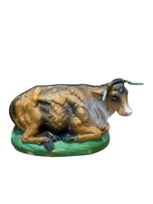 Vintage Nativity Creche Manger Composite Bull