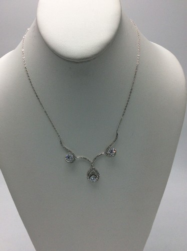 $110 Eliot Danori Silver-Tone Pave Crystal Swirl Necklace 18" Necklace D89 - Picture 9 of 12