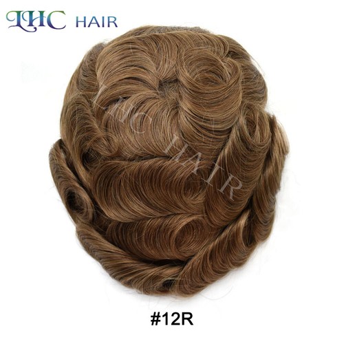 Mens Toupee Human Hair Replacement System Fine Mono Lace DurableMonofilament Wig - Picture 44 of 56