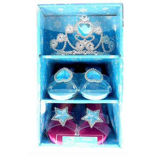 Ice Princess Dress Up Shoes, Tiara Kids Girls Toddler Pretend Play Toy Gift Set - Picture 1 of 5