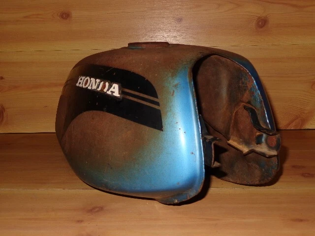 Honda CL175 CL 175 1971 Scrambler tanque de gasolina azul Foto 3 de 4