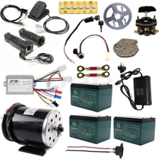 36V 500W Brush Complete Electric Motor Kit Controller Battery 25H Sprocket E300