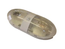 Double Dome Light Economy Euro Interior Dome Lamp RV Camper Trailer White