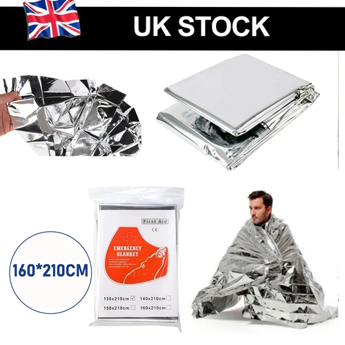 Emergency Space Survival Foil Blanket Rescue Thermal Sport Shock Sensory Camping