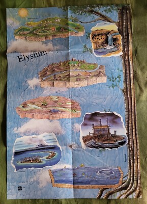 D&D Planescape: Poster Map #0702 Elysium, from TSR Planes of Conflict box set