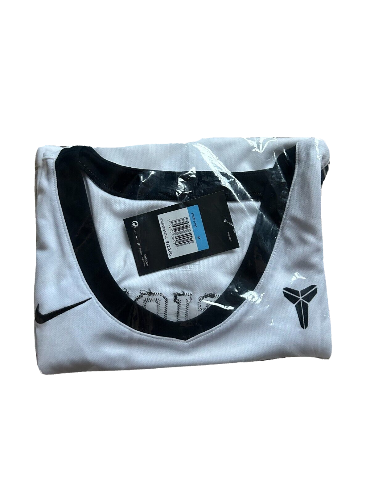 Nike Mambacita Basketball Jersey Gigi Bryant Kobe White Size Medium 