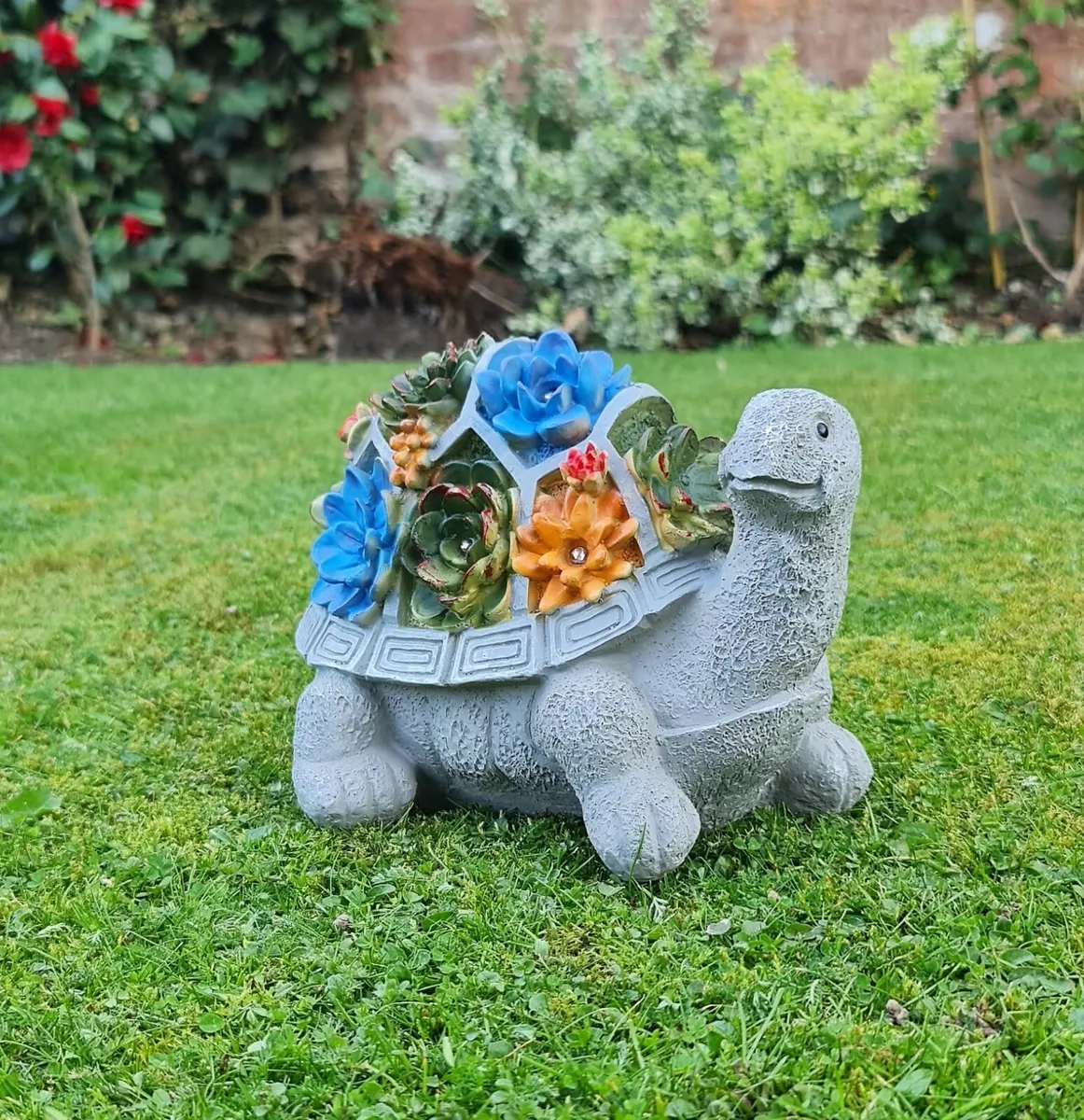 Garden Ornament Large Solar Powered Decorative Tortoise Turtle Light Up Lamp