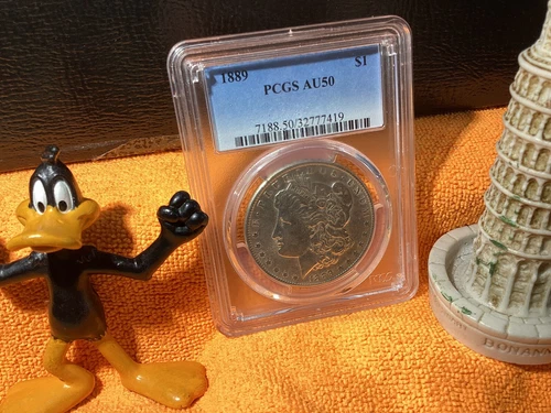 1889 MORGAN SILVER 💰 PCGS AU50