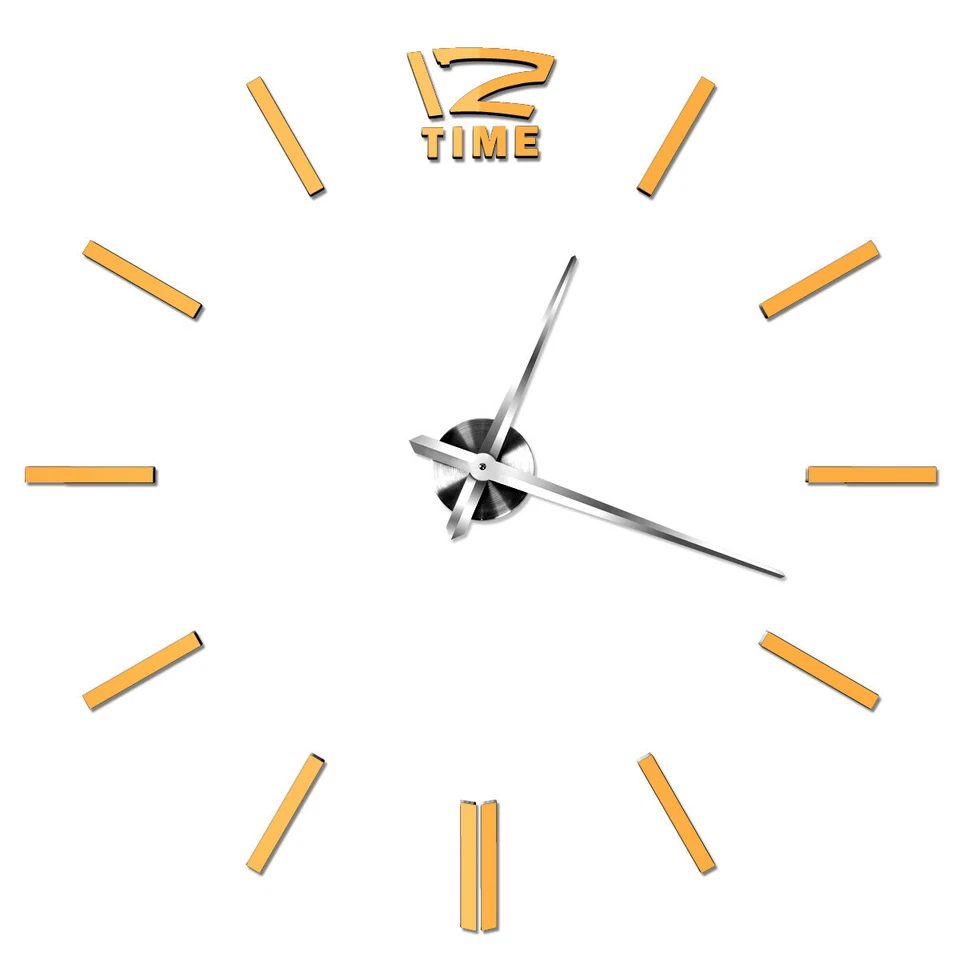 3D decor clock watch modern design mirror wall large DIY clock wall Home sticker - Image 3 of 4