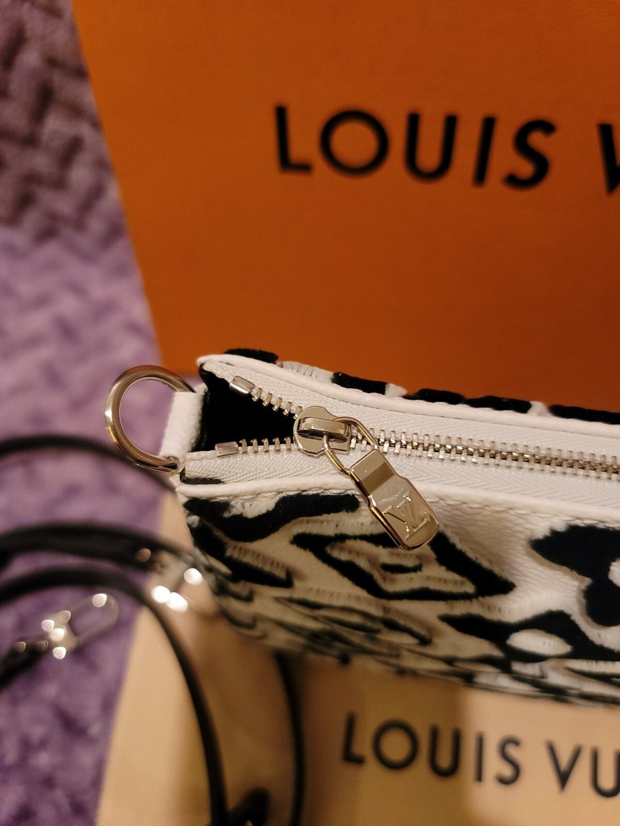 Louis Vuitton LV X UF Pochette Accessories Black White Urs Fischer LVXUF  M45545 | eBay