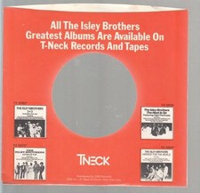 Company Sleeve 45 TNECK - Orange w/ White Text 1976-1983 CBS Isley Bros T-Neck