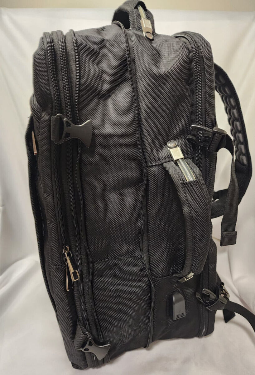 Sac à Dos De Voyage JCDOBEST 19" - Noir, Surdimensionné, Nombreuses Poches, Résistant à L'eau