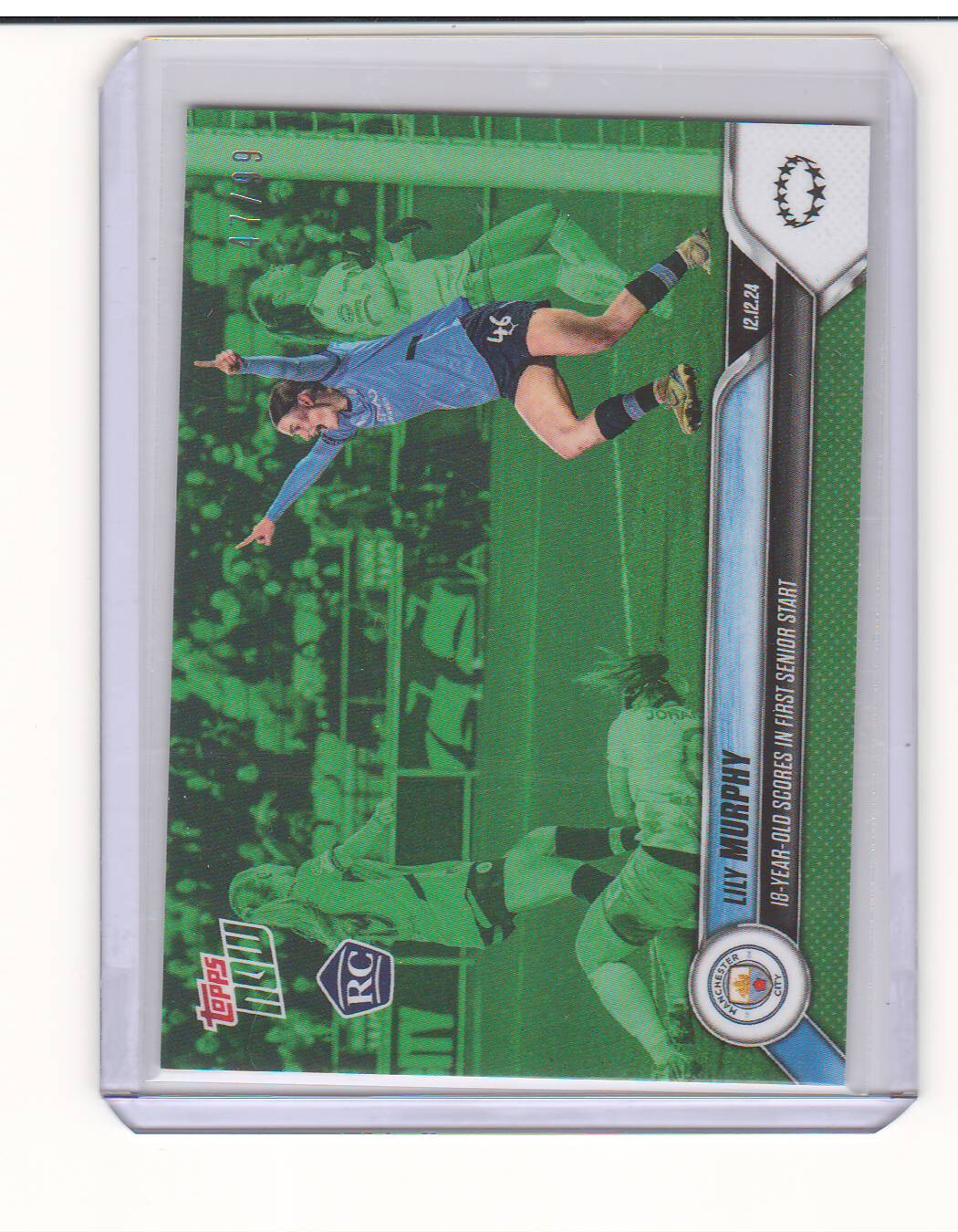 2024-25 Topps Now UWCL #17 Lily Murphy RC Green 47/99