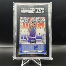 2021 Leaf Metal Jaden Springer RED WHITE BLUE WAVE /7 SGC 9.5 w/10 AUTO JAZZ