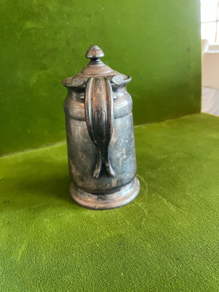 Antique Reed & Barton silver soldered 2800 1P Lidded Creamer 6