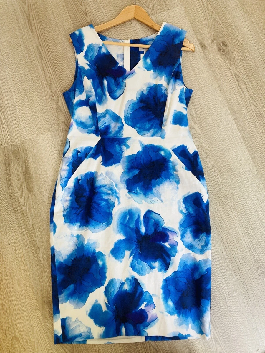 Linen mix shift clearance dress
