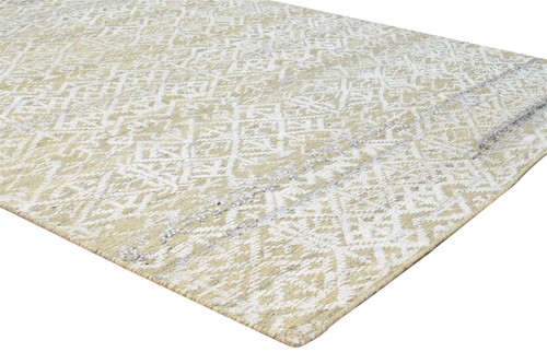 6X8 Rug Wool Silk Green Modern Hand Knotted Scandinavian Floral Room Size - Picture 6 of 9