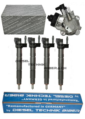 Injektor 0445116024 7805428 BMW + Hochdruckpumpe 0445010506 320d 520d BOSCH 