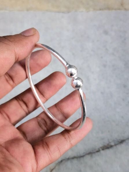 925 Sterling Silver Balls Bangle Handmade Jewelry