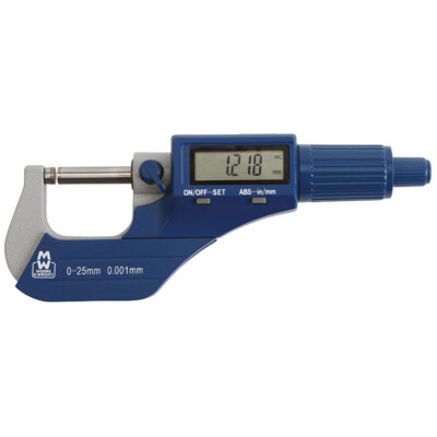 Moore & Wright MW200-01DBL Digital Outdoor Micrometer 0-25mm/0