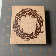 Rubber Stampede- Rubber Stamp. Grapevine Wreath Leaves Posh Impressions