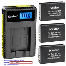 Kastar Battery LCD USB Charger for Canon LP-E17 LC-E17  Canon EOS 800D Camera