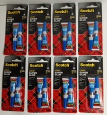 8 Packs of 2 Count Each Scotch Fine Tip Liquid Super Glue .07 oz Each