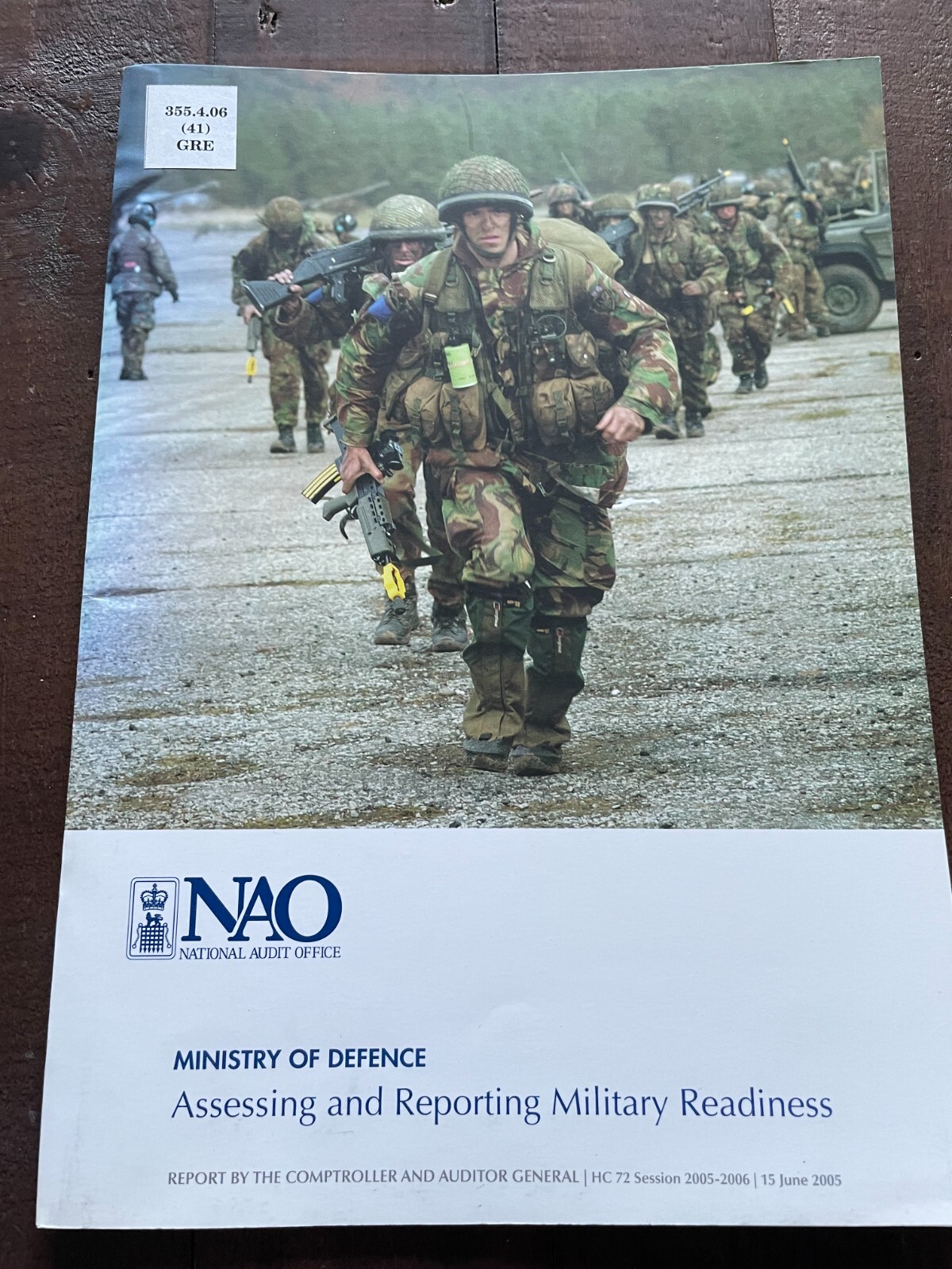 Assessing and Reporting Military Readiness (Ministry of Defence) PB John Bourn