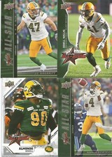 CFL CFLPA ALLSTAR EDMONTON ESKIMOS 4 CARD LOT- BARGAIN BASEMENT BB28