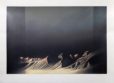 Brigitta, Desert at Night, Lithograph, signed and dated in pencil